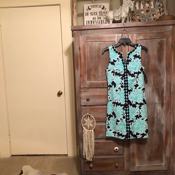 Crown & Ivey turquoise and navy dress - Picture 5 of 6